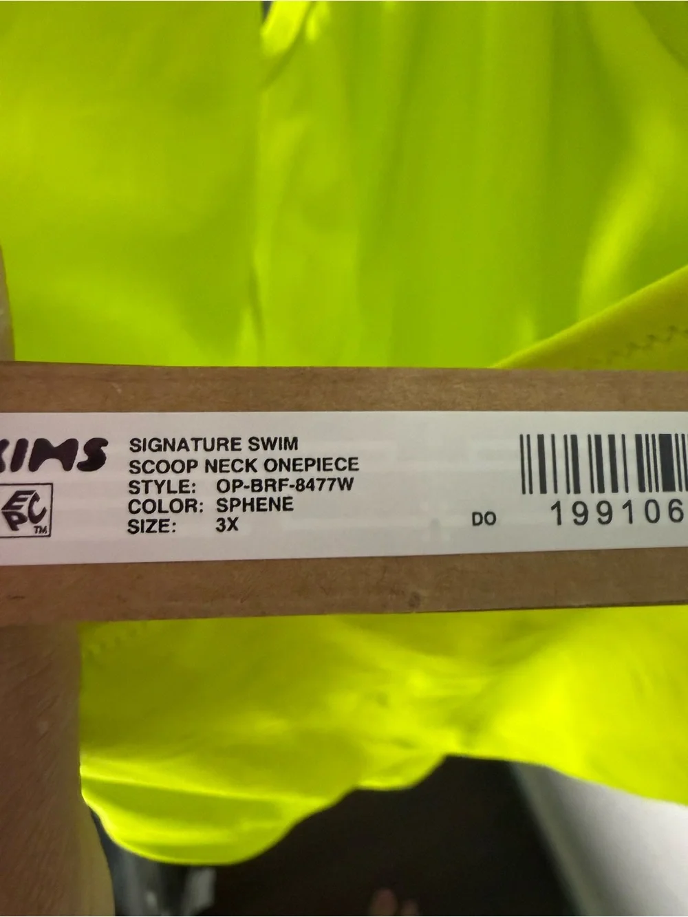 Skims Signature Swim Scoop Neck One Piece Sphene 3X